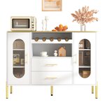 MERAX Buffet 2 porte(s) 2 tiroir(s) - 120 cm blanc mdf