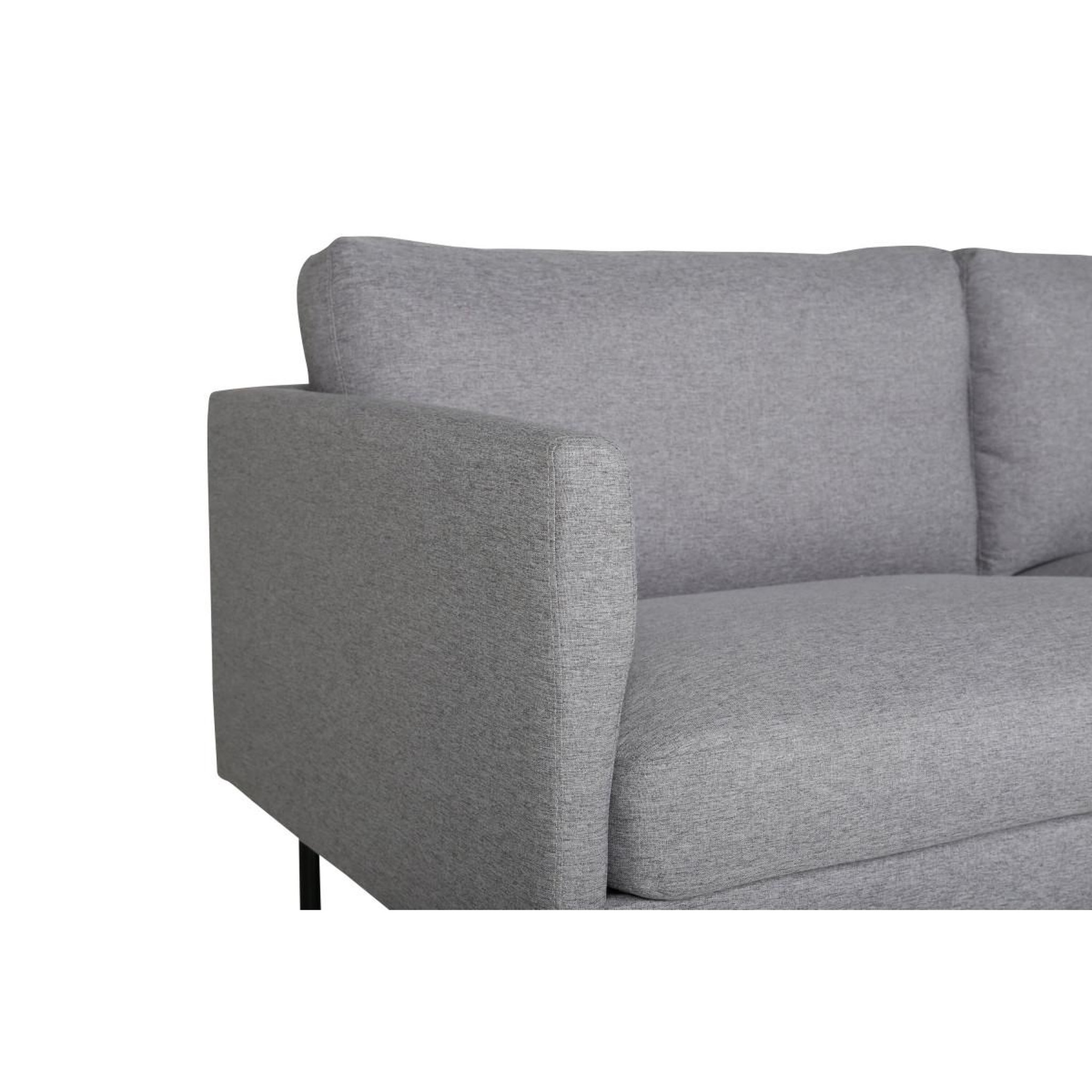 Voir la diapositive 5 : Paris Prix Canapé 2 places en tissu  zoom  180cm gris