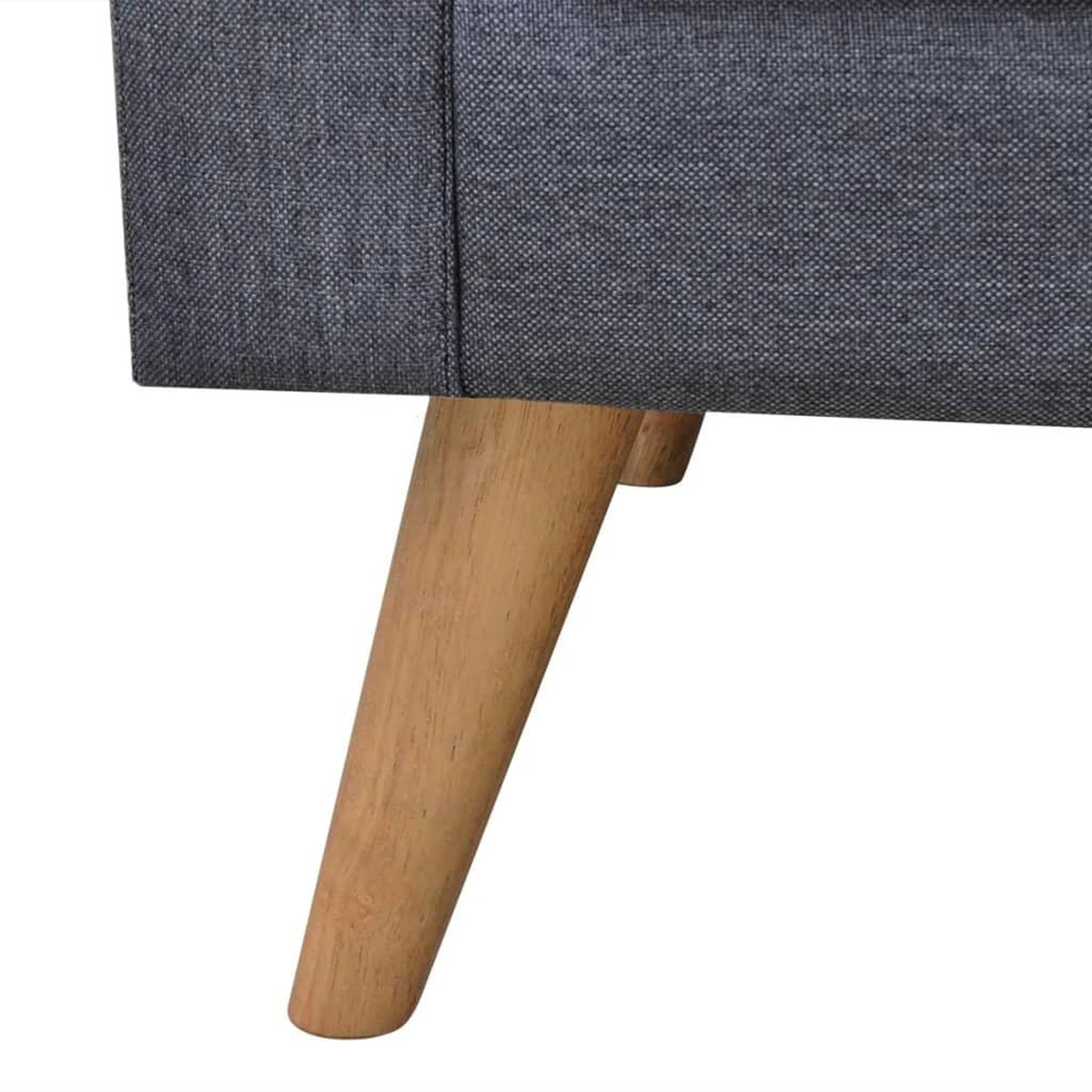 Voir la diapositive 4 : VIDAXL Canape a 3 places Tissu Gris fonce