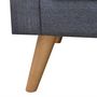 Voir la diapositive 4 : VIDAXL Canape a 3 places Tissu Gris fonce