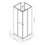 Voir la diapositive 6 : ONDEE MINEA cabine douche G 80x80cm