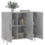 Voir la diapositive 4 : VIDAXL Buffet gris beton 90x34x80 cm bois d'ingenierie