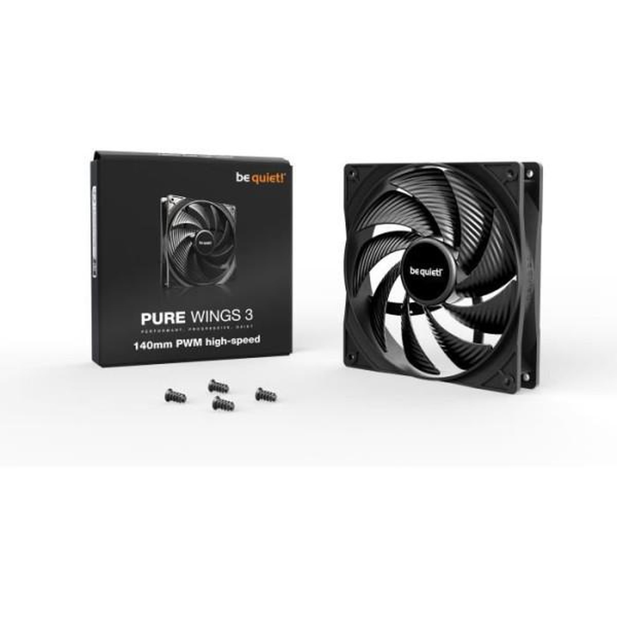 Voir la diapositive 3 : BE QUIET BE QUIET! - Pure Wings 3 - Ventilateur Boîtier - BL109 - 140 mm - PWM high - Speed