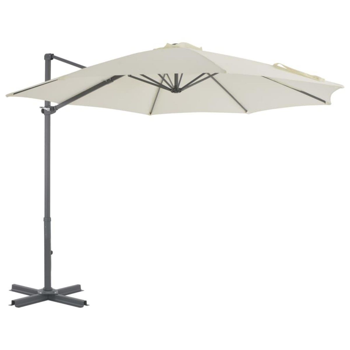 VIDAXL Parasol de jardin avec base portable sable