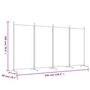 Voir la diapositive 6 : VIDAXL Cloison de separation 4 panneaux Anthracite 346x180 cm Tissu