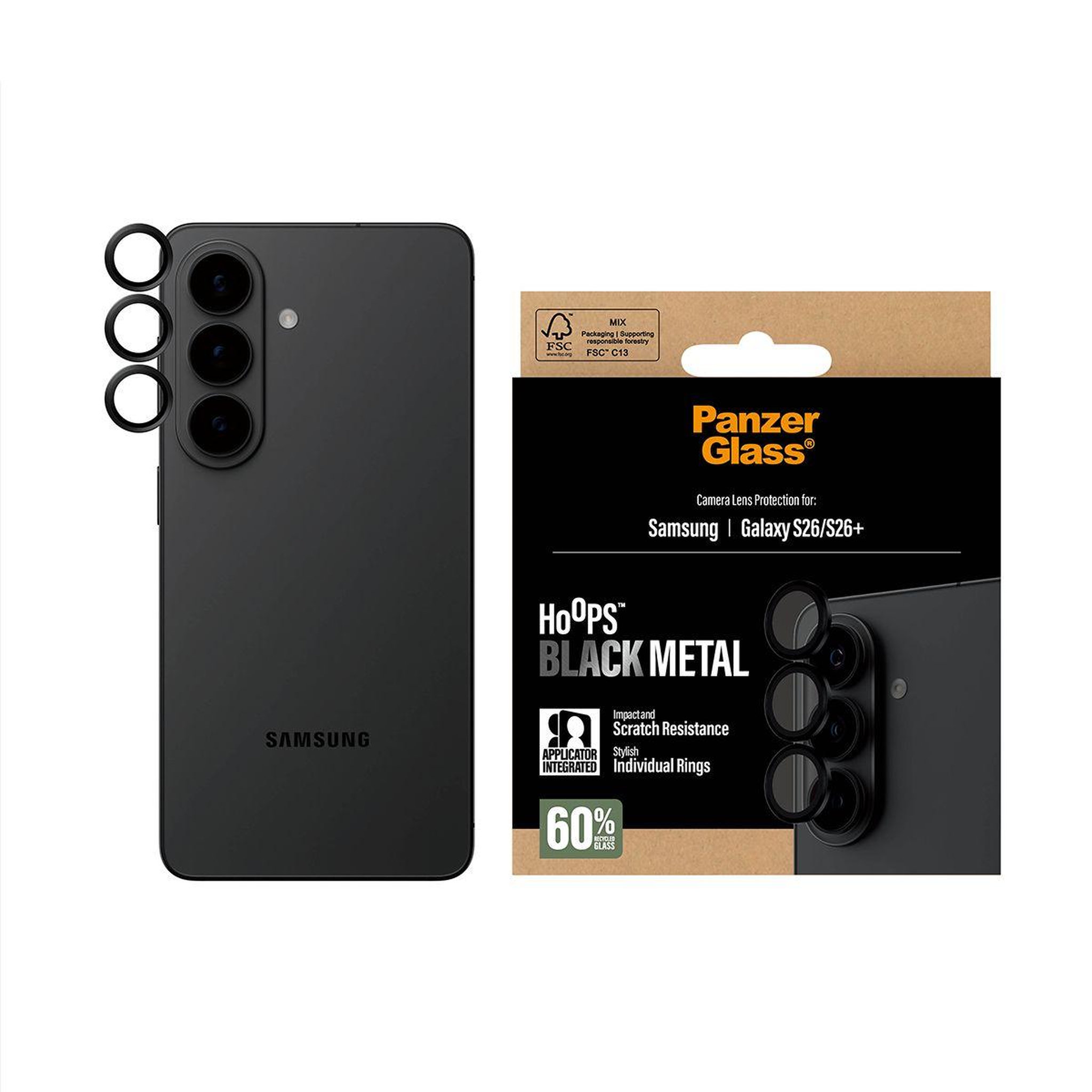 Voir la diapositive 3 : PANZERGLASS Protège objectif Samsung Galaxy S26 / S26Plus protège obj