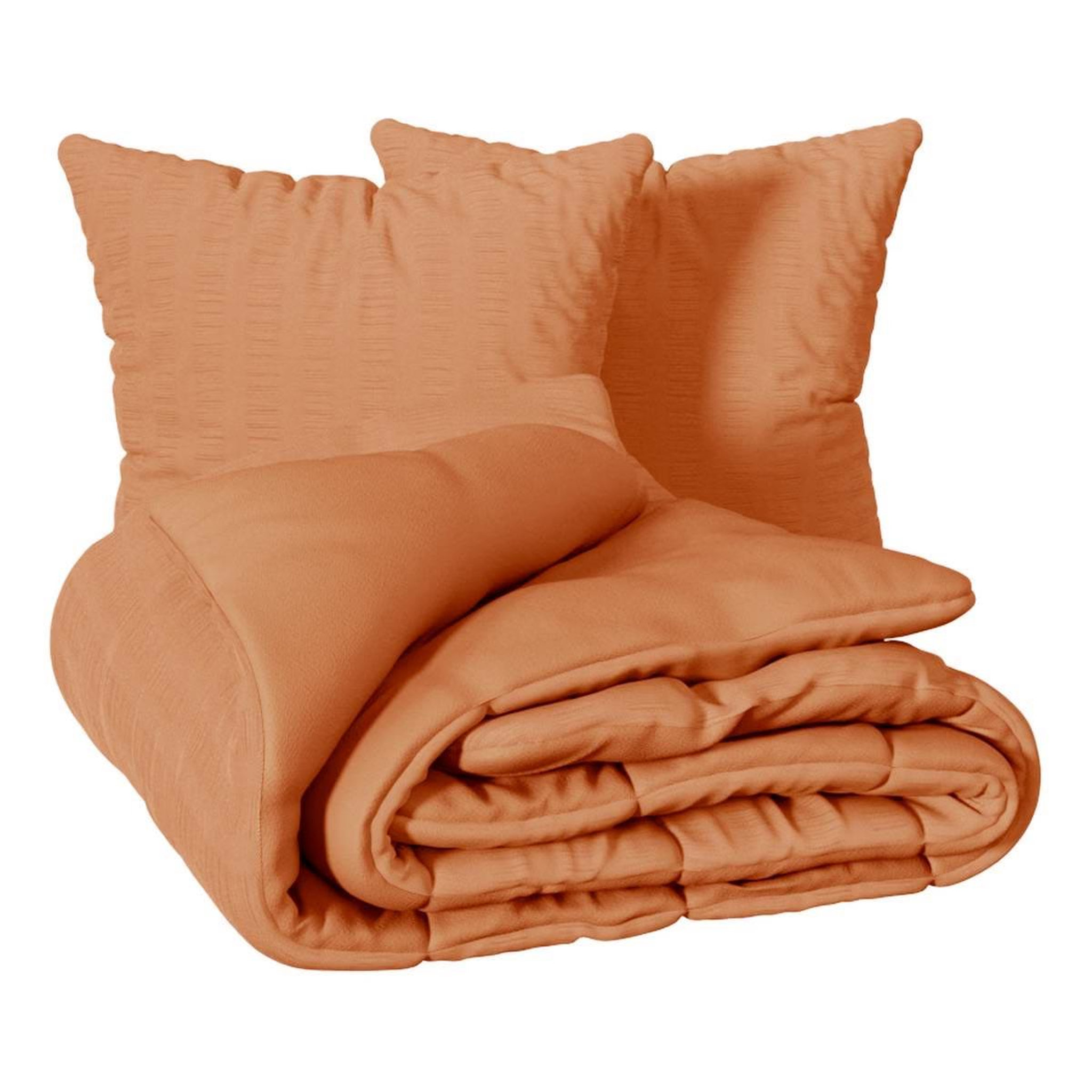 Voir la diapositive 2 : ATMOSPHERA Parure de lit 3 pièces  irhia  240x220cm terracotta
