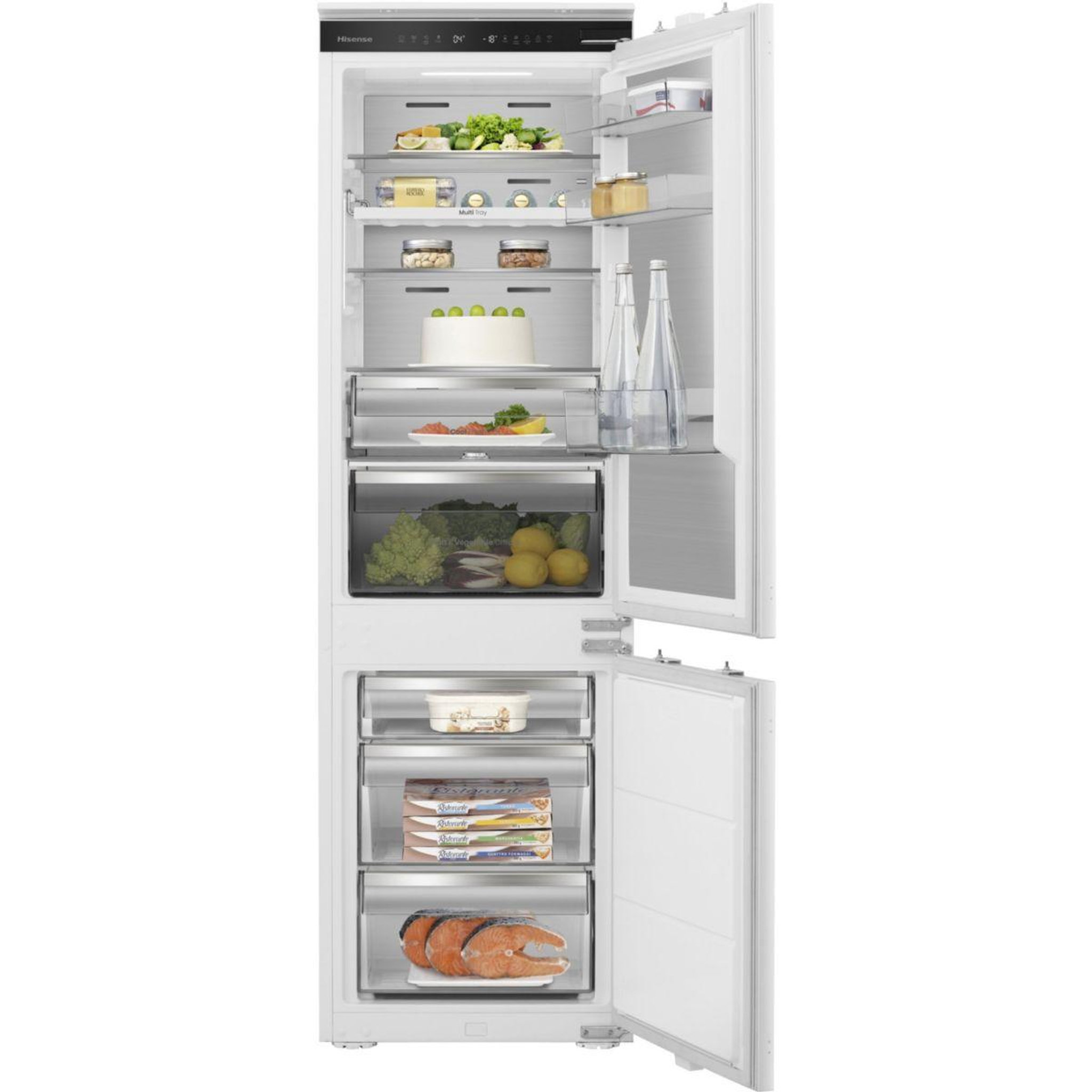 Voir la diapositive 2 : Hisense Réfrigérateur combiné encastrable rb5b250sswd1