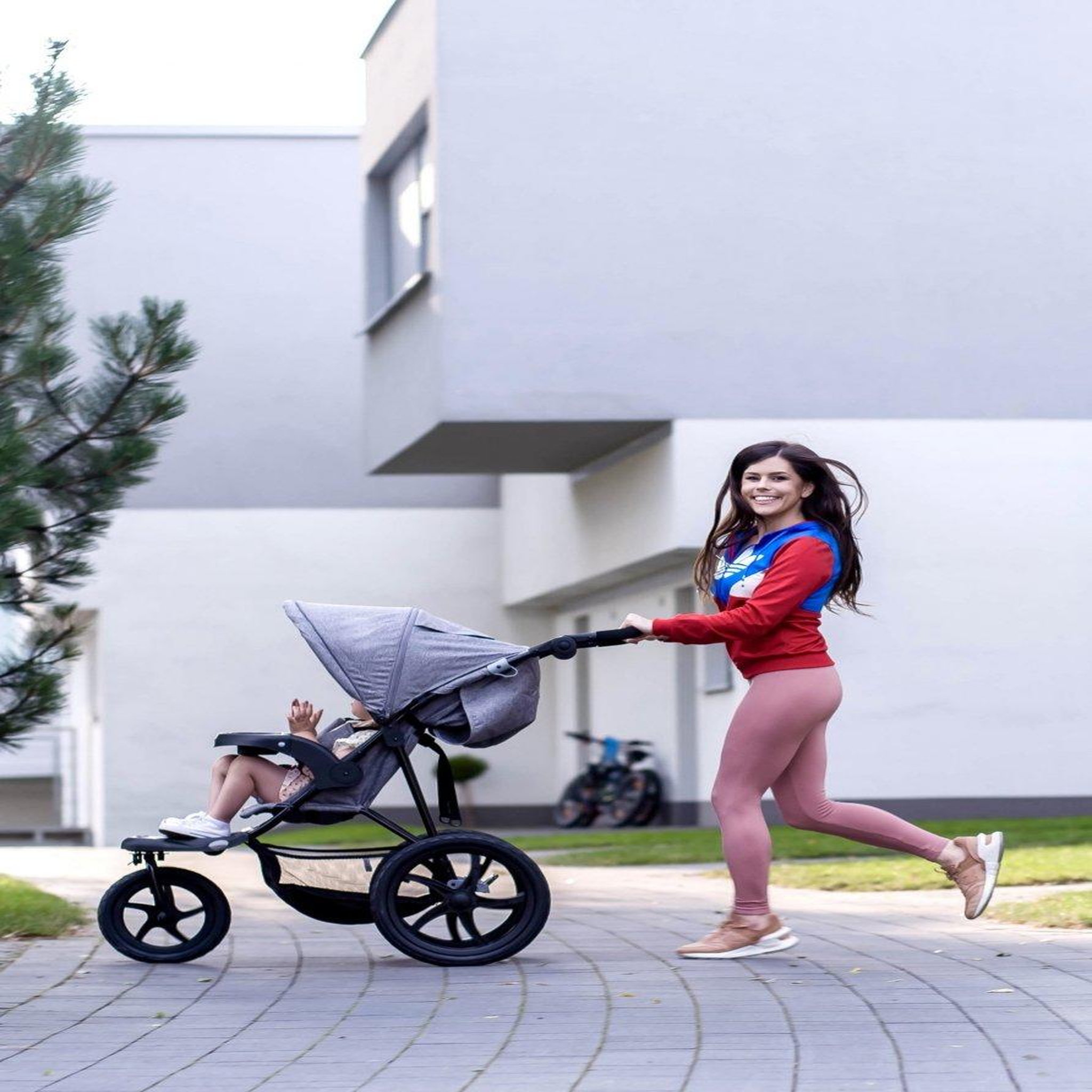 Voir la diapositive 2 : MOBY SYSTEM Poussette 3 roues Moby-System MOUNTAIN tout-terrain pliable avec roues gonflables