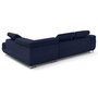 Voir la diapositive 4 : LISA DESIGN Zaria - canapé d'angle droit 5 places convertible avec coffre et têtières en velours côtelé grosses côtes