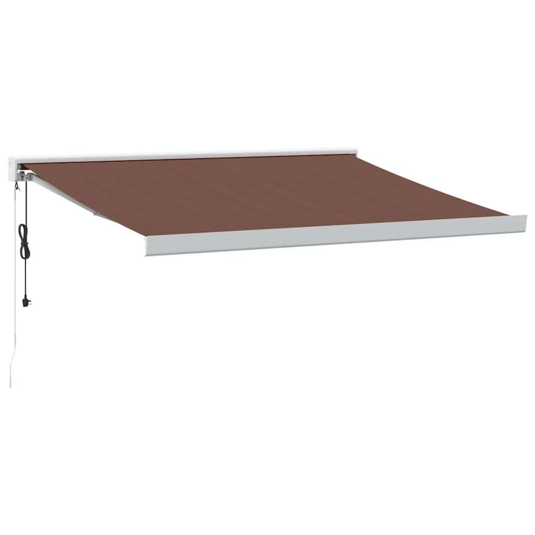 Voir la diapositive 2 : VIDAXL Auvent retractable automatique marron 350x250 cm