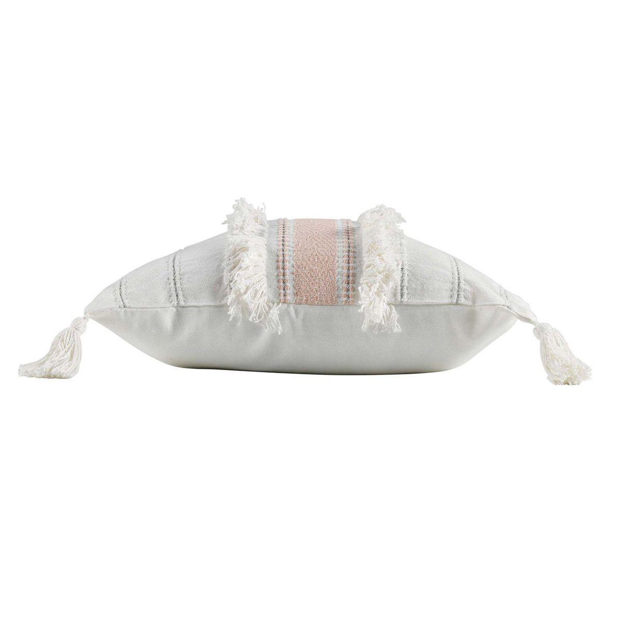 Voir la diapositive 2 : Douceur d'Intérieur Coussin déco à pompons  indira  40x40cm rose