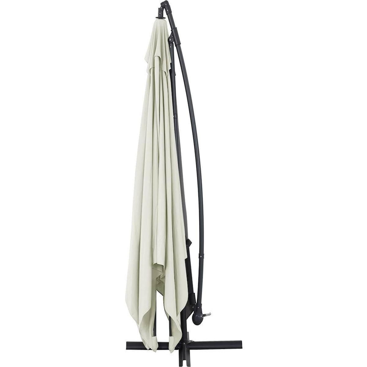 Habitat et Jardin Parasol jardin déporté Alu  Ilios 3  - Carré - 3 x 3 m - Ecru - Dalles incluses