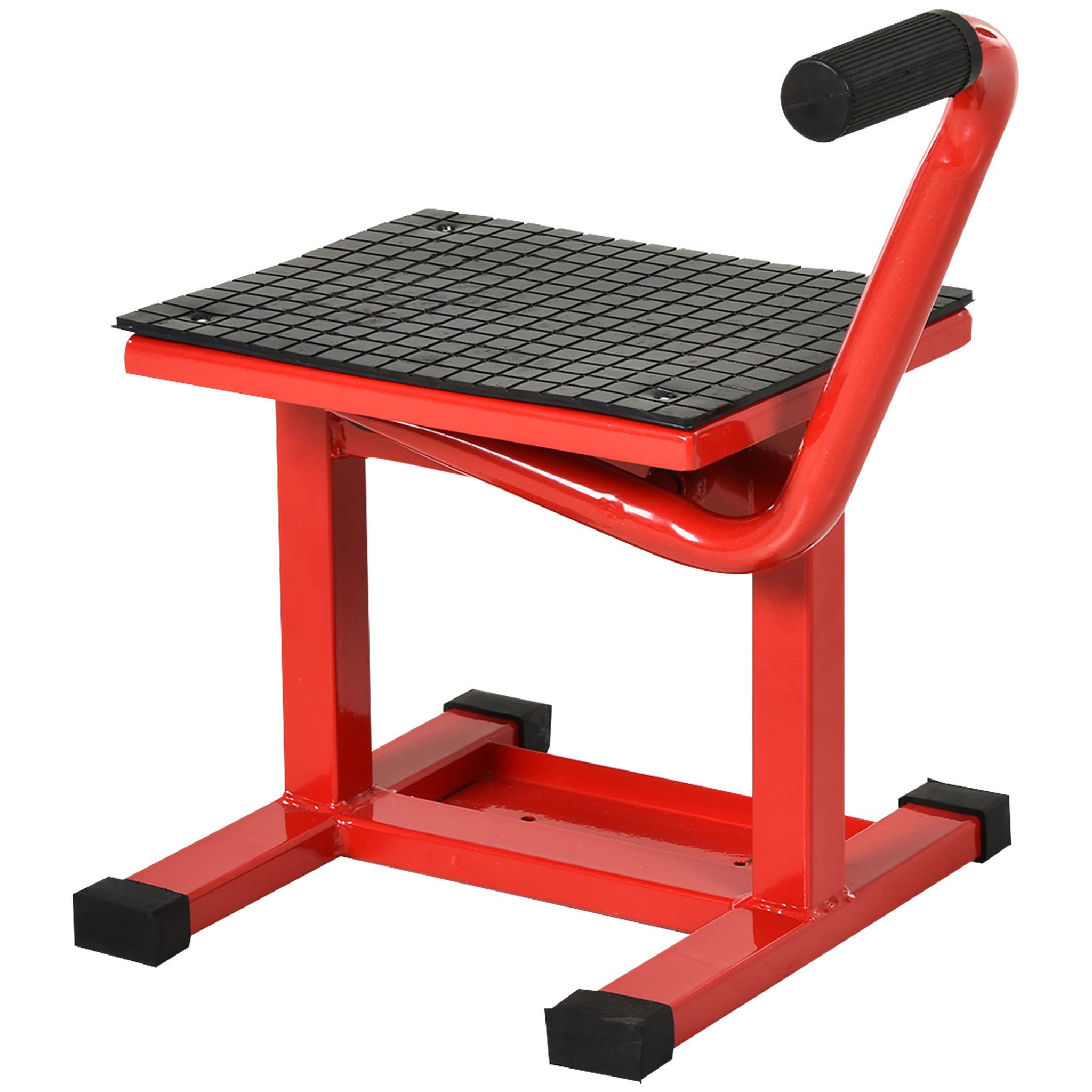 Voir la diapositive 1 : HOMCOM Lève moto béquille d'atelier stand moto tout-terrain moto cross supermotard hauteur réglable rouge