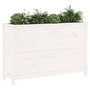 Voir la diapositive 3 : VIDAXL Lit sureleve de jardin blanc 119,5x40x78 cm bois de pin massif