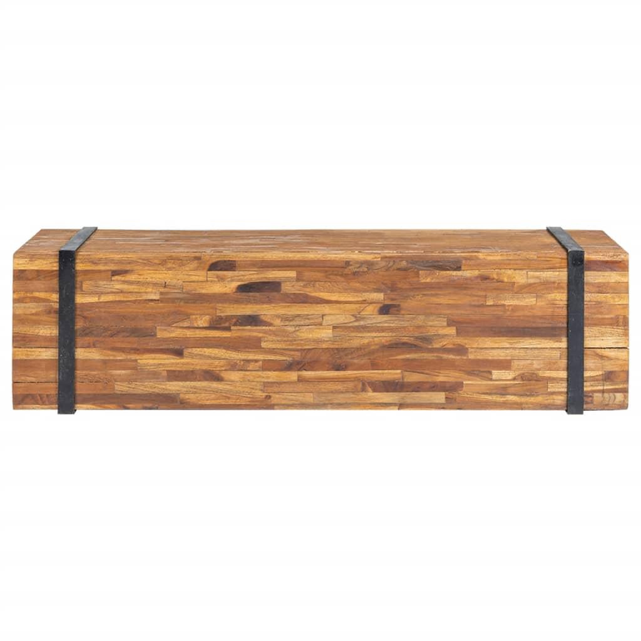 Voir la diapositive 3 : VIDAXL Meuble tv 110x30x32,5 cm bois de teck massif