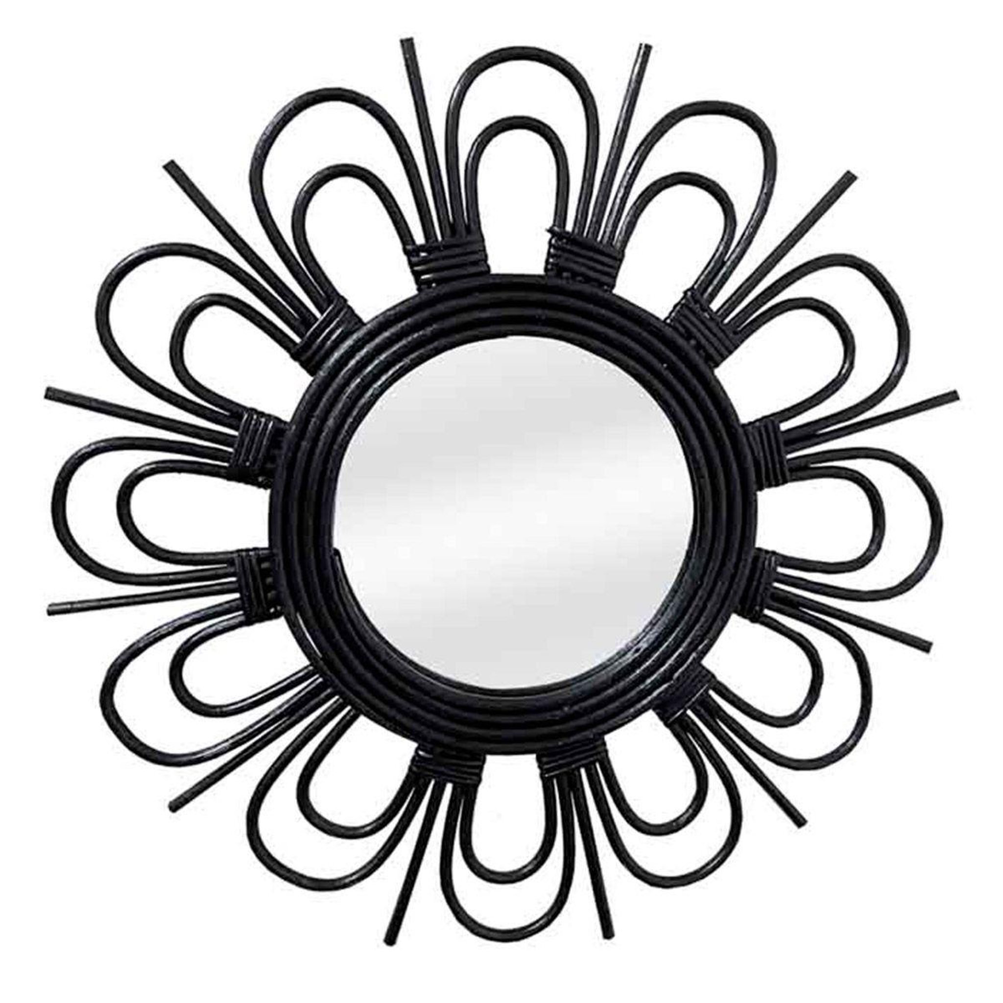 Paris Prix Miroir Mural Design en Rotin  Aina  43cm Noir
