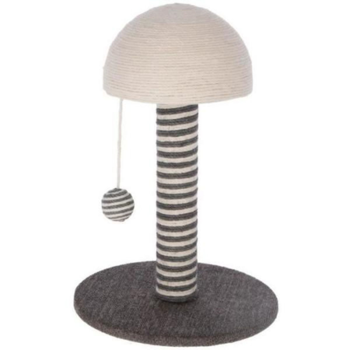 KERBL KERBL - Poteau griffoir pour chat - Tronc 42 cm - FUNGHI - Gris/blanc - Sisal - Base : ø 30 cm