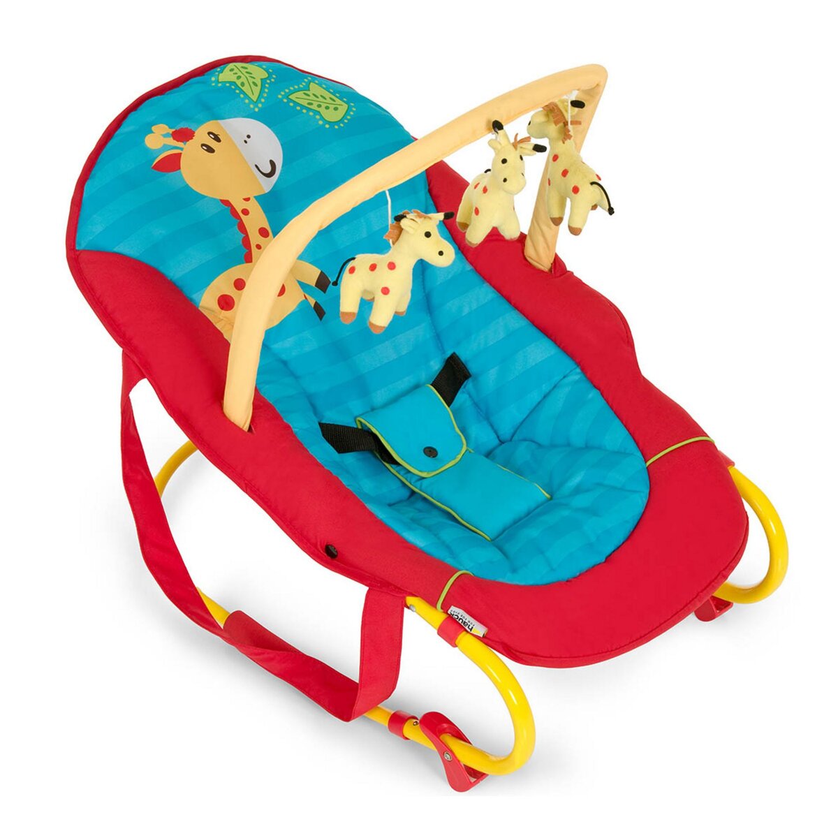 HAUCK Transat bébé Bungee deluxe Jungle - Bleu & rouge 