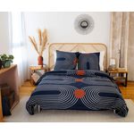 Home collection Parure housse de couette 100% coton 57fils cuts. Coloris disponibles : Blanc