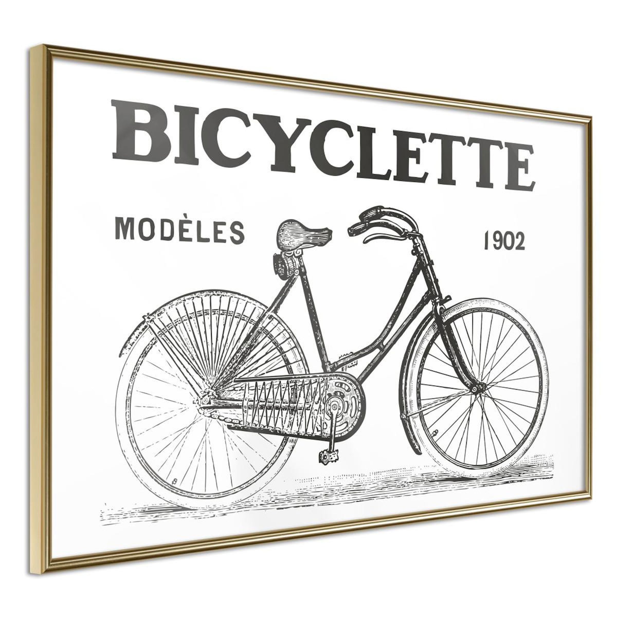 Paris Prix Affiche Murale Encadrée  Bicyclette