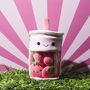 Voir la diapositive 5 : Paris Prix Peluche Enfant Bubble Tea Fraise  Kawaii  27cm Rose