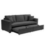 Voir la diapositive 2 : BEST MOBILIER Cyrus - canapé droit 3 places convertible en velours côtelé