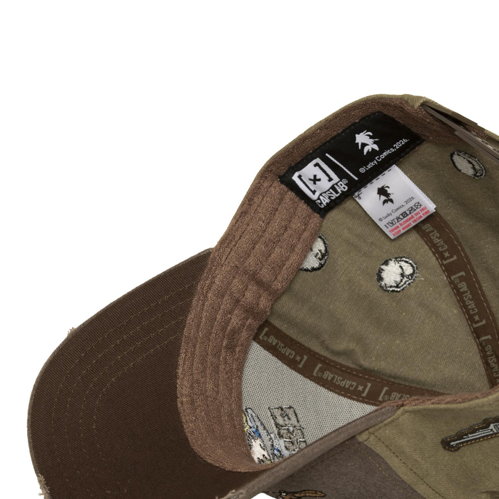 Voir la diapositive 6 : CAPSLAB Casquette trucker premium effet usé Lucky Luke Lucky