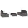 Voir la diapositive 2 : VIDAXL Salon de jardin 5 pcs Resine tressee Gris