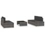 Voir la diapositive 2 : VIDAXL Salon de jardin 5 pcs Resine tressee Gris