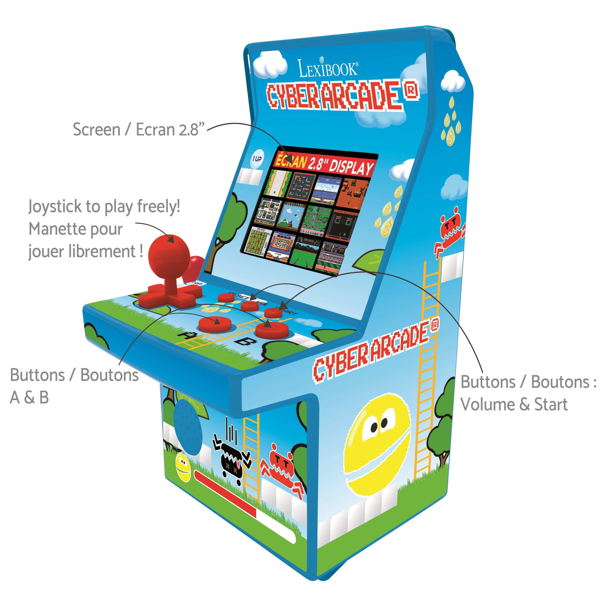 Voir la diapositive 3 : Lexibook Console portable Cyber Arcade - écran 2.8'' 200 jeux