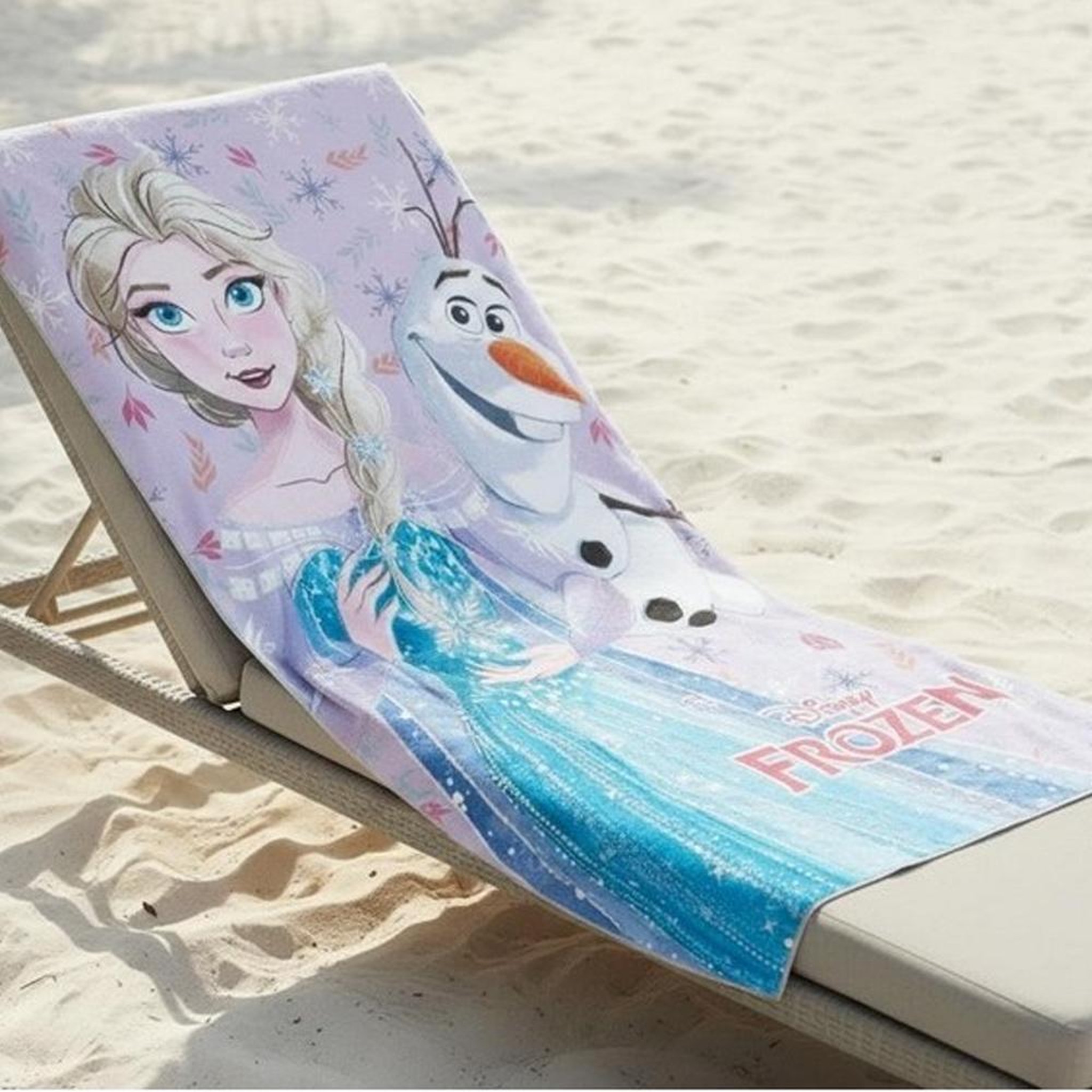 Voir la diapositive 2 : SPORTZONE Serviette Rose/Bleu Fille  Sport Zone Toalla Algodon Frozen