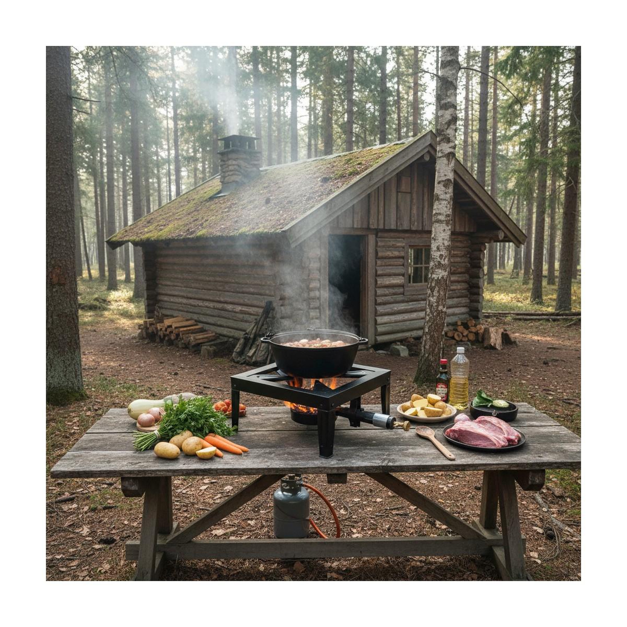 Voir la diapositive 2 : INTEC Réchaud à gaz 7.5kw acier émaillé bruleur fonte réchaud traiteur 4 pieds cuissons extérieures