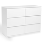 Voir la diapositive 1 : ID MARKET Commode 6 tiroirs TOMI 110 cm bois blanc