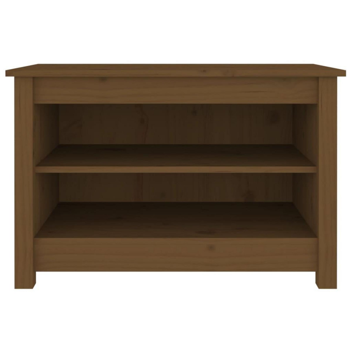 VIDAXL Banc a chaussures Marron miel 70x38x45,5 cm Pin massif