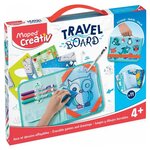 MAPED Travel board -jeux et dessins effacables ardoise transparente
