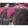 Home Sweet Dreams - Parure de Lit Coton Romantique Déco - Housse de Couette 140x220 cm Taie d'Oreiller