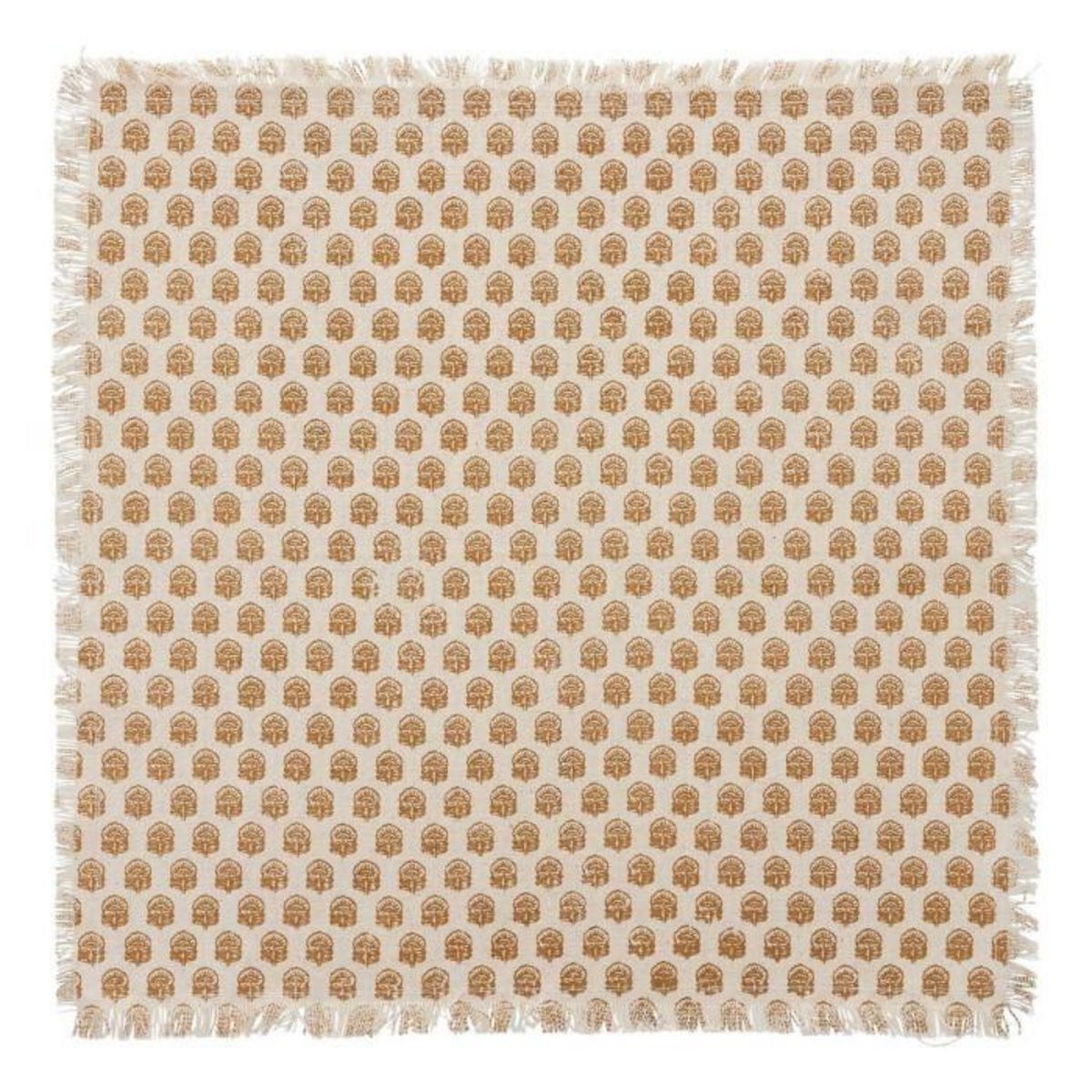 ATMOSPHERA Lot de 2 Serviettes de Table Imprimé  Maha  40x40cm Beige
