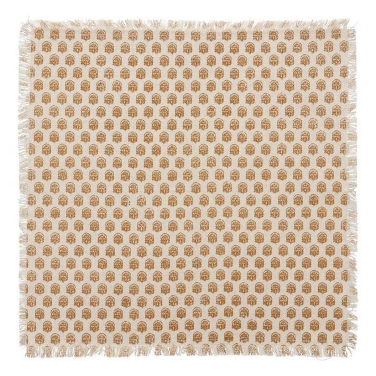 ATMOSPHERA Lot de 2 Serviettes de Table Imprimé  Maha  40x40cm Beige