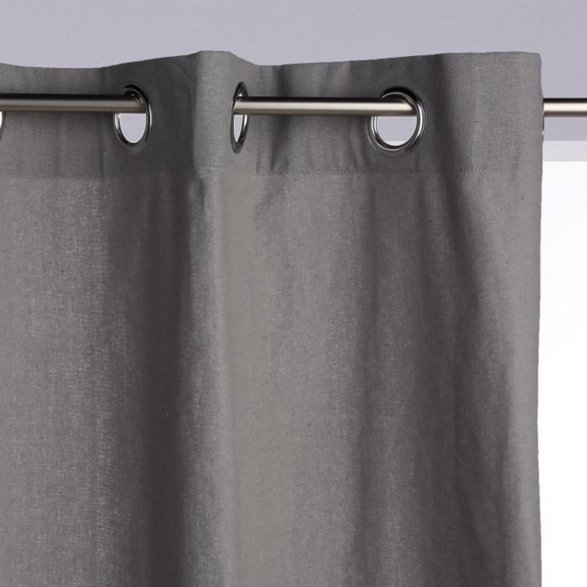 ATMOSPHERA Rideau à Oeillets  Panama II  140x260cm Gris