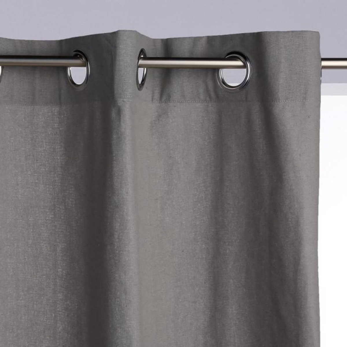 ATMOSPHERA Rideau à Oeillets  Panama II  140x260cm Gris