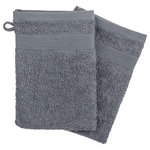 ATMOSPHERA 2 Gants de toilette - 15 x 21 cm. Coloris disponibles : Gris