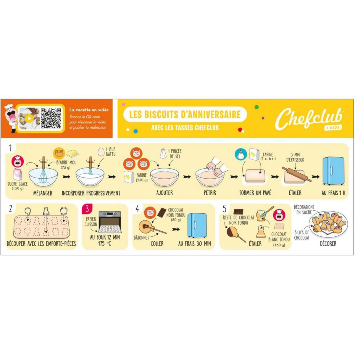 CHEFCLUB Emporte pièces les biscuits d'anniversaire