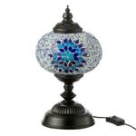 Paris Prix Lampe à Poser Mosaïque  Neal  44cm Bleu