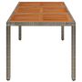 Voir la diapositive 4 : VIDAXL Table de jardin dessus en bois Gris 150x90x75 cm Resine tressee