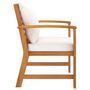 Voir la diapositive 3 : VIDAXL Chaises de jardin lot de 2 et coussin creme Bois acacia massif