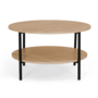 Voir la diapositive 3 : ID MARKET Table basse double plateau rond DETROIT 70 cm design industriel