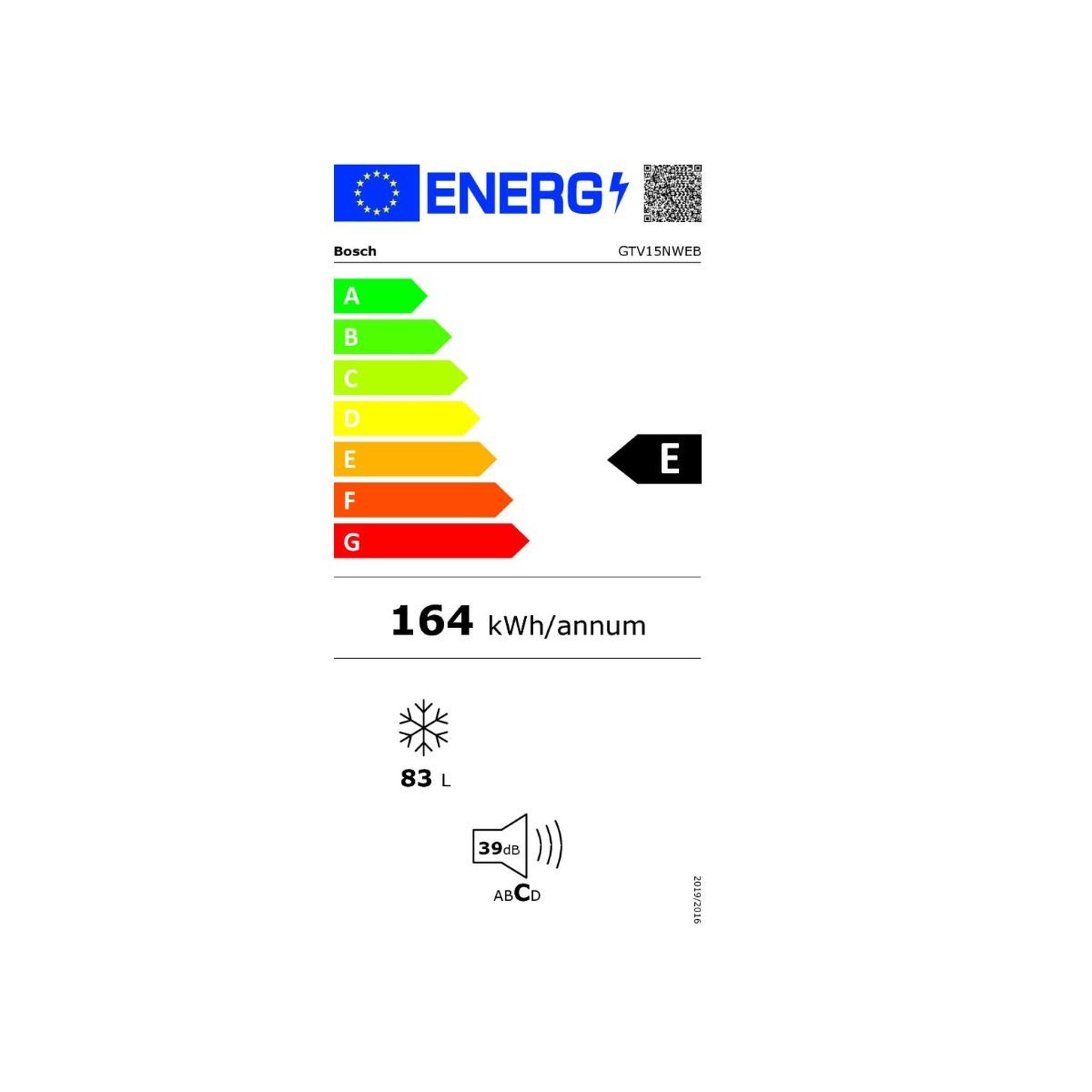 Voir la diapositive 2 : BOSCH Congélateur top 56cm 83l statique - gtv15nweb