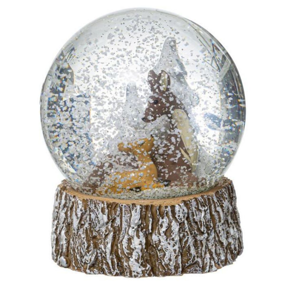 FEERIC LIGHT & CHRISTMAS Boule à Neige Déco  Glacé  9cm Naturel