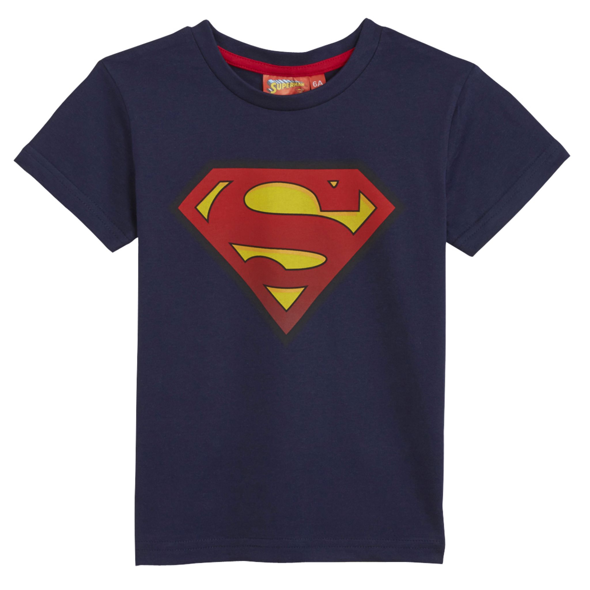 T-shirt Superman DC Comics Garçon XXL (18) - Manches Courtes, Coton, Logo Rouge Et Bleu Royal